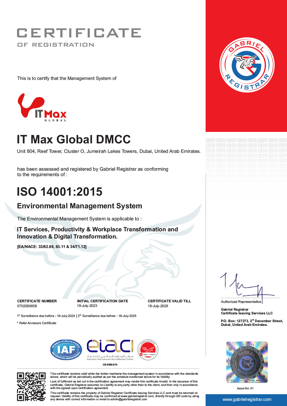 ISO Certificate